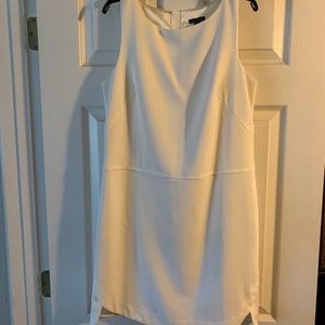 White shift dress